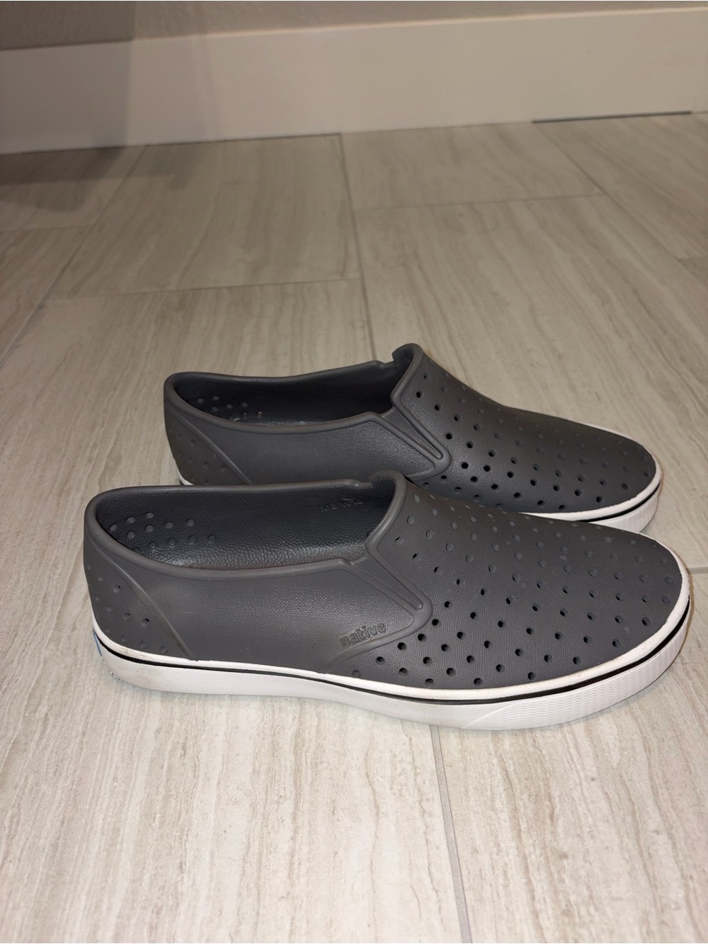Native Miles Slip-On in Charcoal Gray